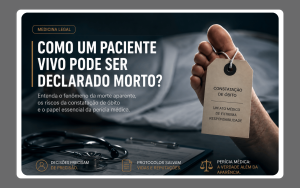 Paciente declarado morto apresenta sinais vitais em discussão sobre constatação de óbito e medicina legal.